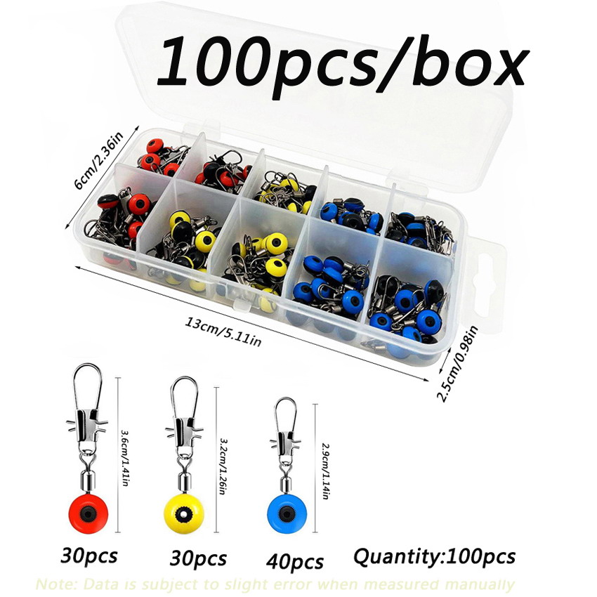 Saltwater Line - 20pcs Fishing Line Hook Swivels Shank