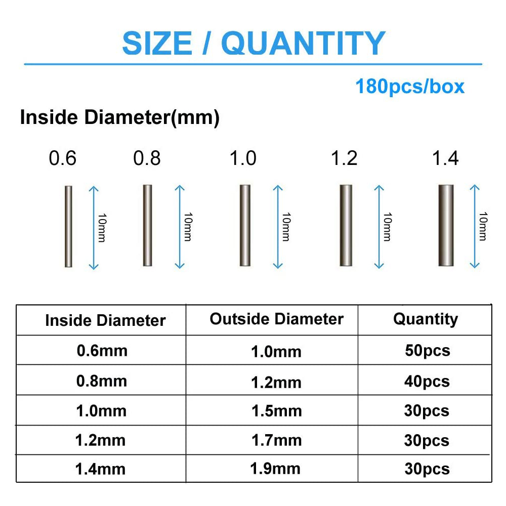 180Pcs/Box 0.6mm-1.4mm Copper  - Fishing Line Box review and price