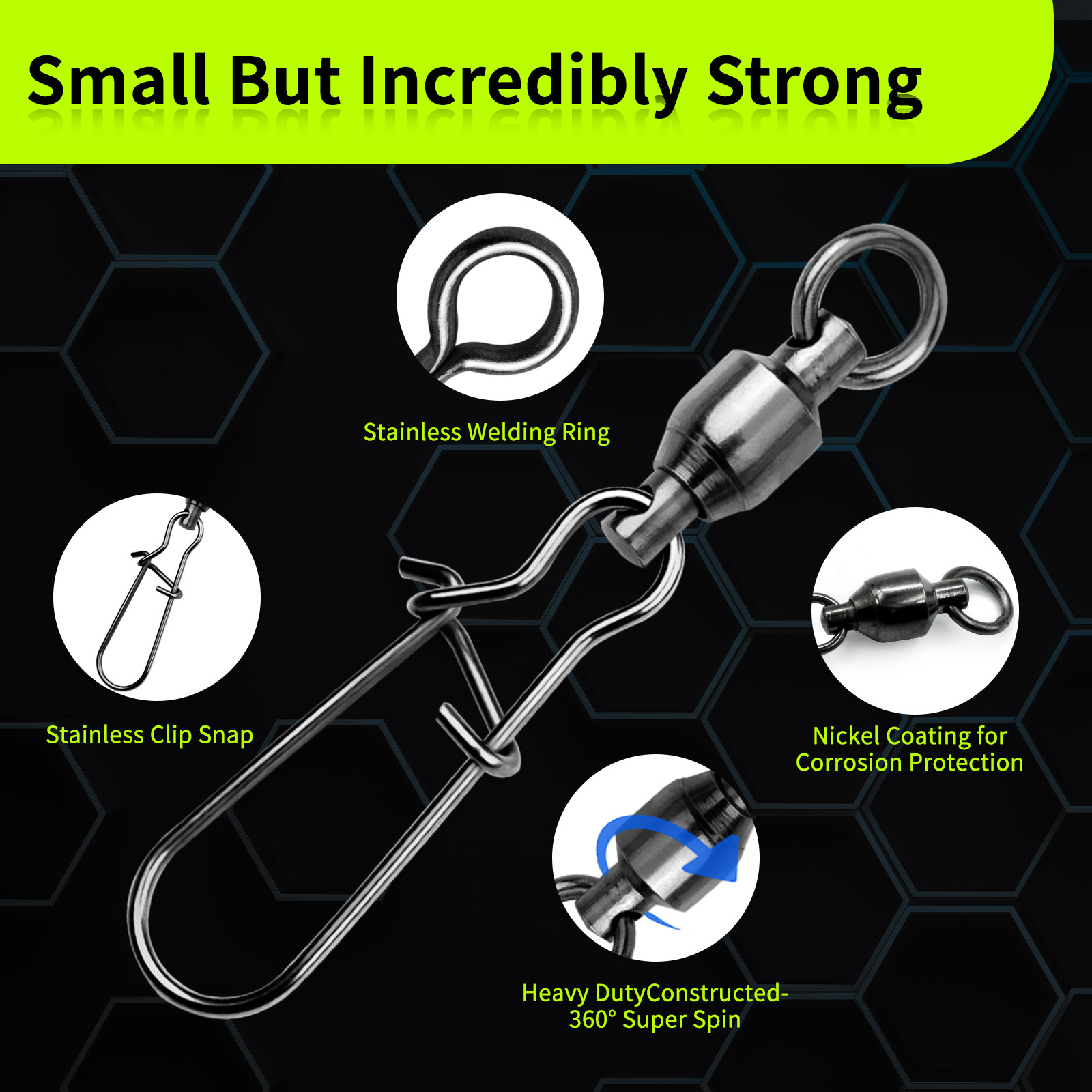 9KM 10PCS Ball Bearing Swivel  - Saltwater Line review and price