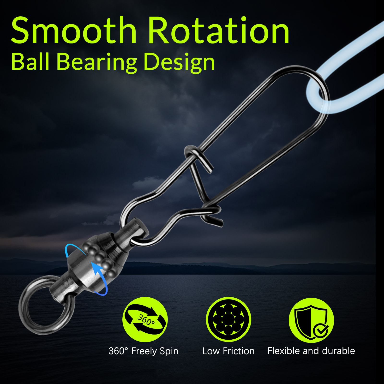 9KM 10PCS Ball Bearing Swivel  - Saltwater Line review and price