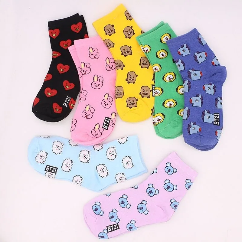 Kawaii BT21 Cartoon Socks Cute - Tippet Line review and price