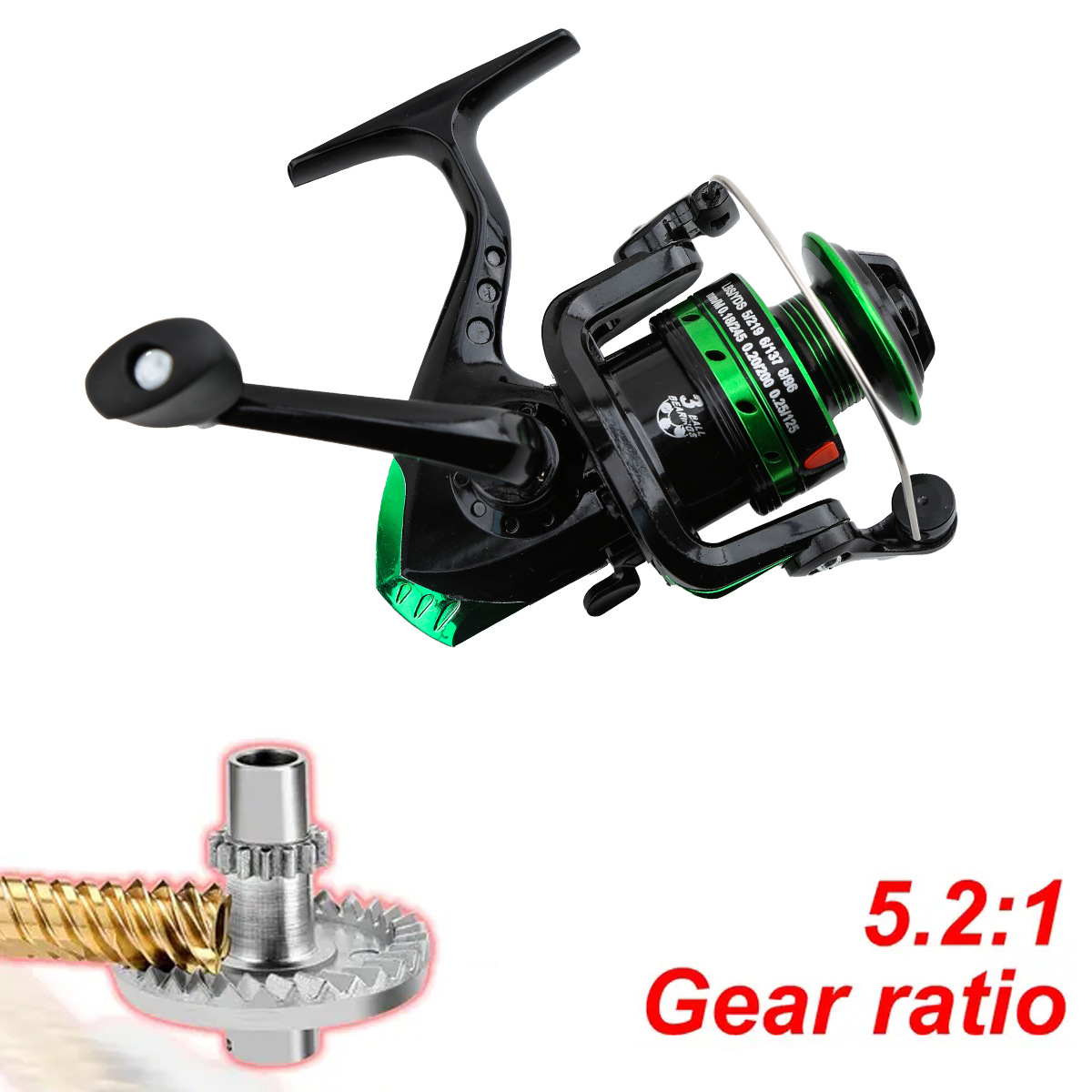 Metal Spinning Reel 5.2:1 Gear - Ice Fishing Line review and price