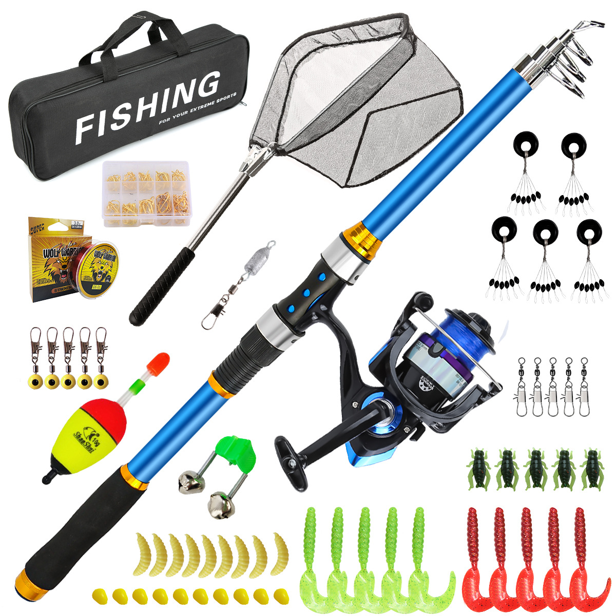 2.1-3.6M Telescopic Glass Fibe - Fishing Line Spooler review and price